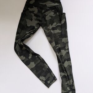 lululemon athletica Teen Girl Camo Leggings - Black and Green